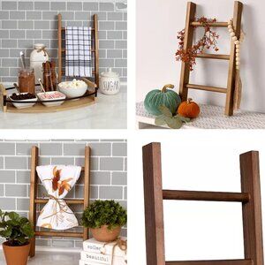Stratton Home Decor Decocrated Wood Ladder Display Rack - 15 inches
